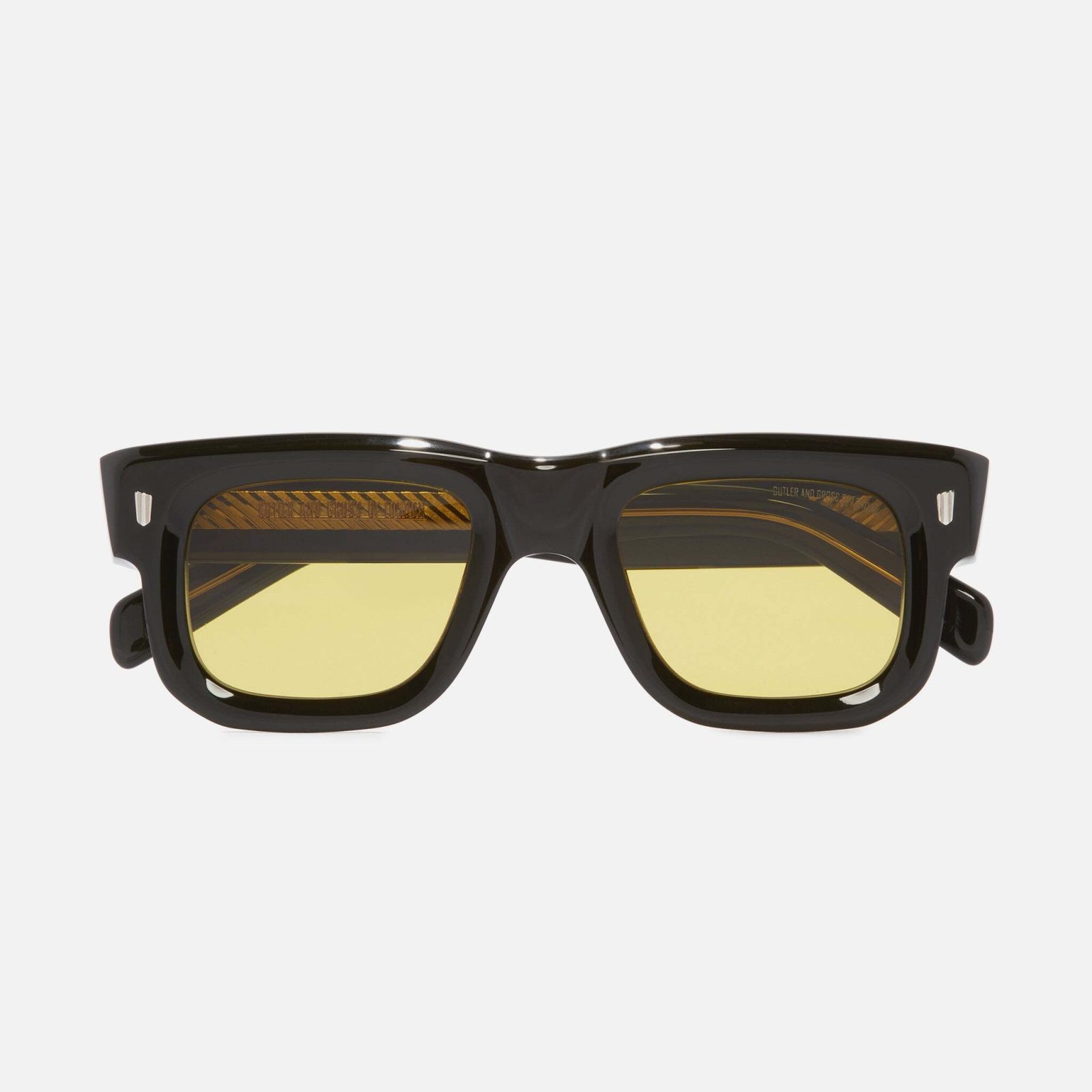 CUTLER AND GROSS 1402-01 50mm Yellow On Black Acetate Sunglasses